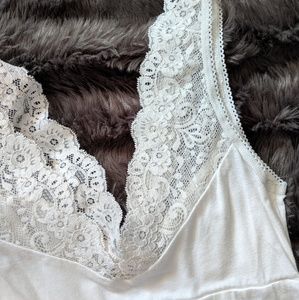 Express white lace tank